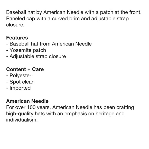 American Needle Yosemite Baseball Hat - Picture 6 of 6